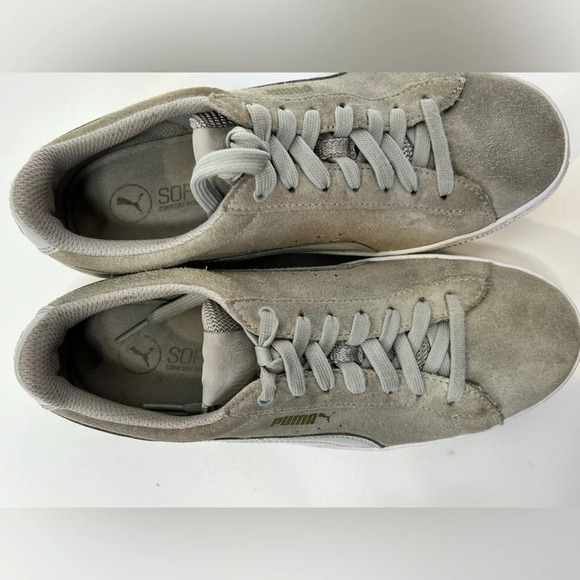 PUMA Light gray suede low top sneakers size  7. - Picture 8 of 8